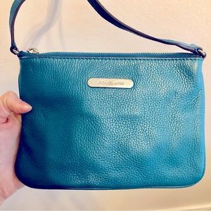 Small Michael Kors Leather Crossbody Bag, Teal